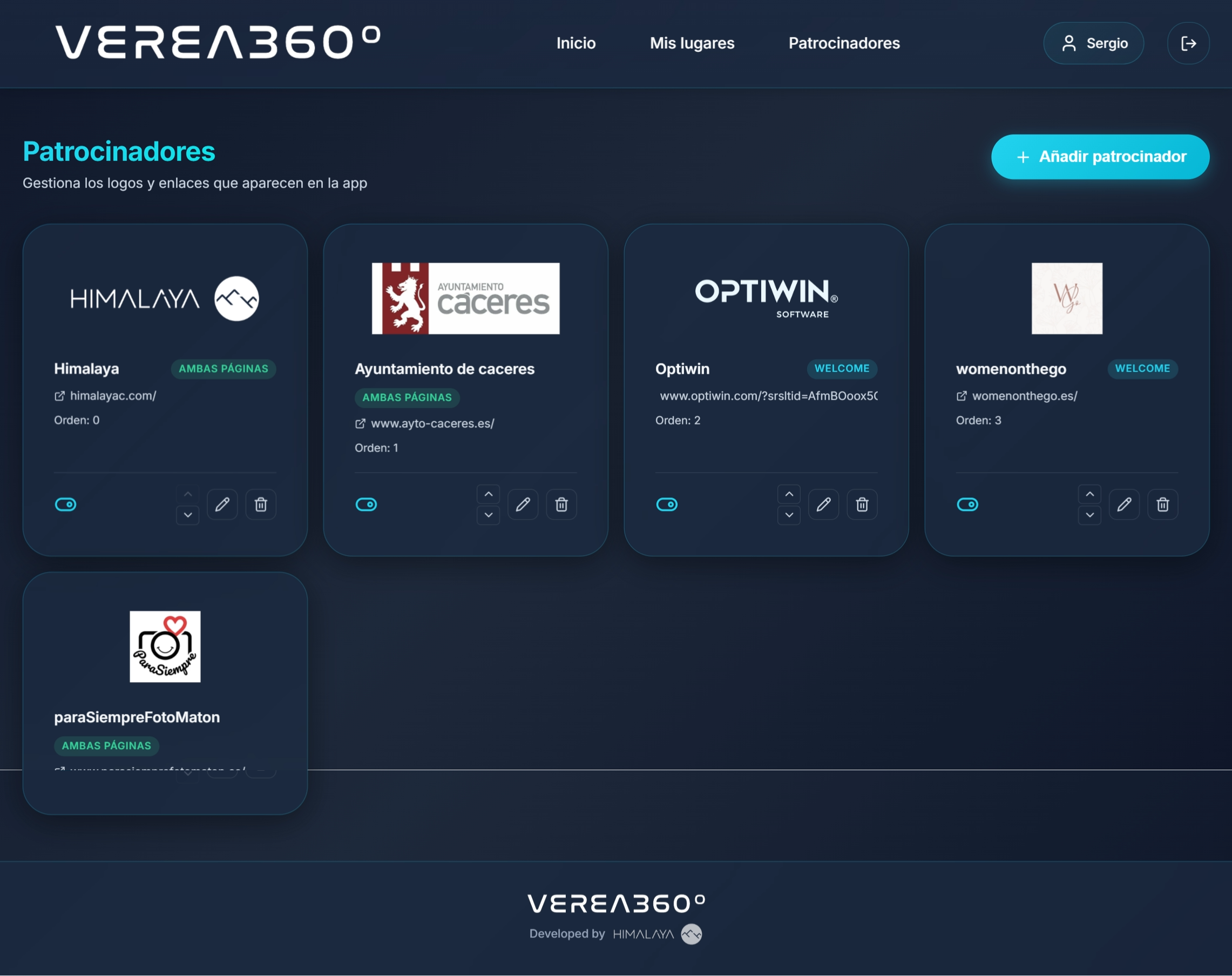 Dashboard Verea - vista 3