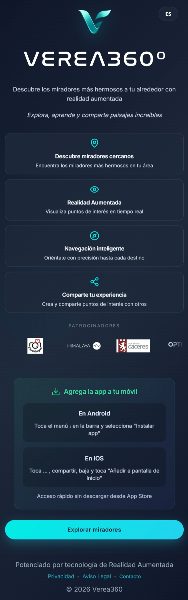 App Verea - pantalla 1